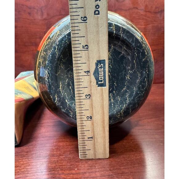 Set of 2 Vtg Lavie 1970s Ceramic Multicolored Tall Twisted & Bell-Shaped Vase - Picture 5 of 10